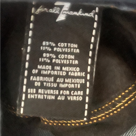 Men’s Seven 7 For All Mankind Dark denim skinny jeans fool proof denim size 30 - Picture 2 of 9